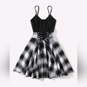 NWOT Plus Lace Up Front Cami Dress(18)